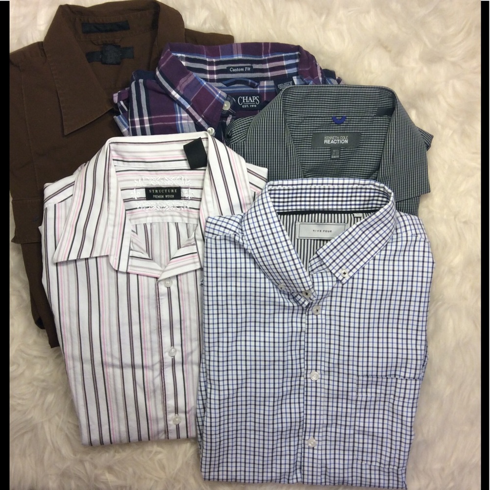 Men's Button Up Lot of 5 Premium Brands