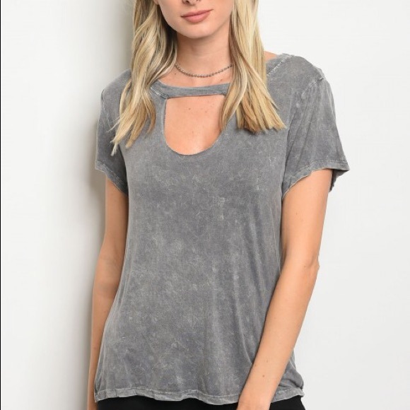 LAST ONE! NWT Small SOFT wash tee USA boutique top - Picture 3 of 5