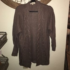 Size small brown cardigan.