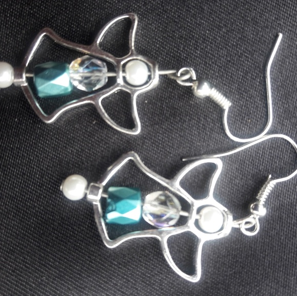 Blue angel earrings - Picture 3 of 3