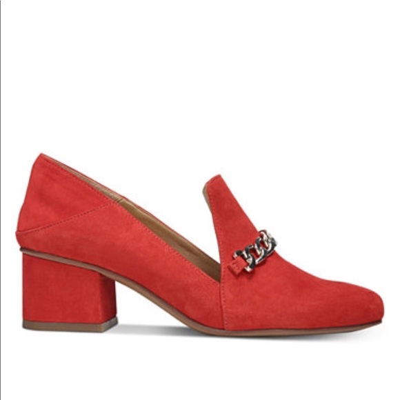 Franco Sarto Red Block Heel Pumps - Picture 2 of 5