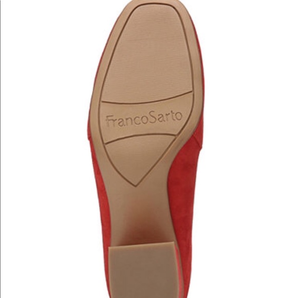 Franco Sarto Red Block Heel Pumps - Picture 4 of 5