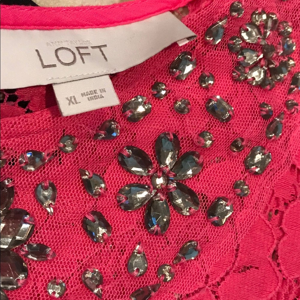 LOFT EMBELLISHED BLOUSE