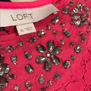 LOFT EMBELLISHED BLOUSE