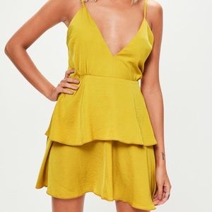 Yellow satin dress (unworn)
