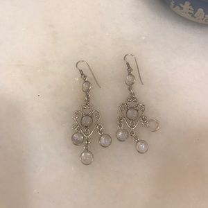 Glass dangly earrings
