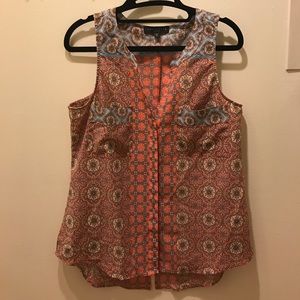 Sanctuary sleeveless printed blouse