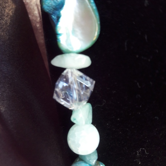 2 strand aqua-blue necklace - Picture 7 of 7