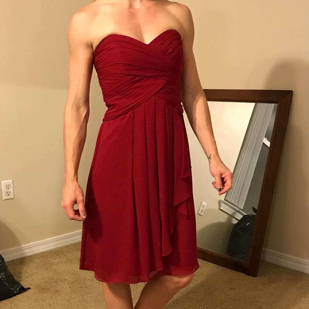 Red bridesmaid dress