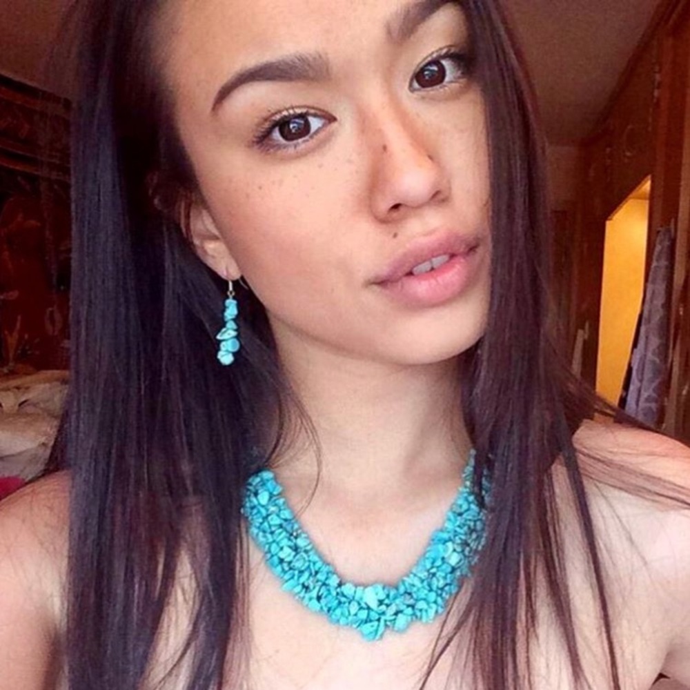 REAL turquoise necklace & earrings set from Hawaii