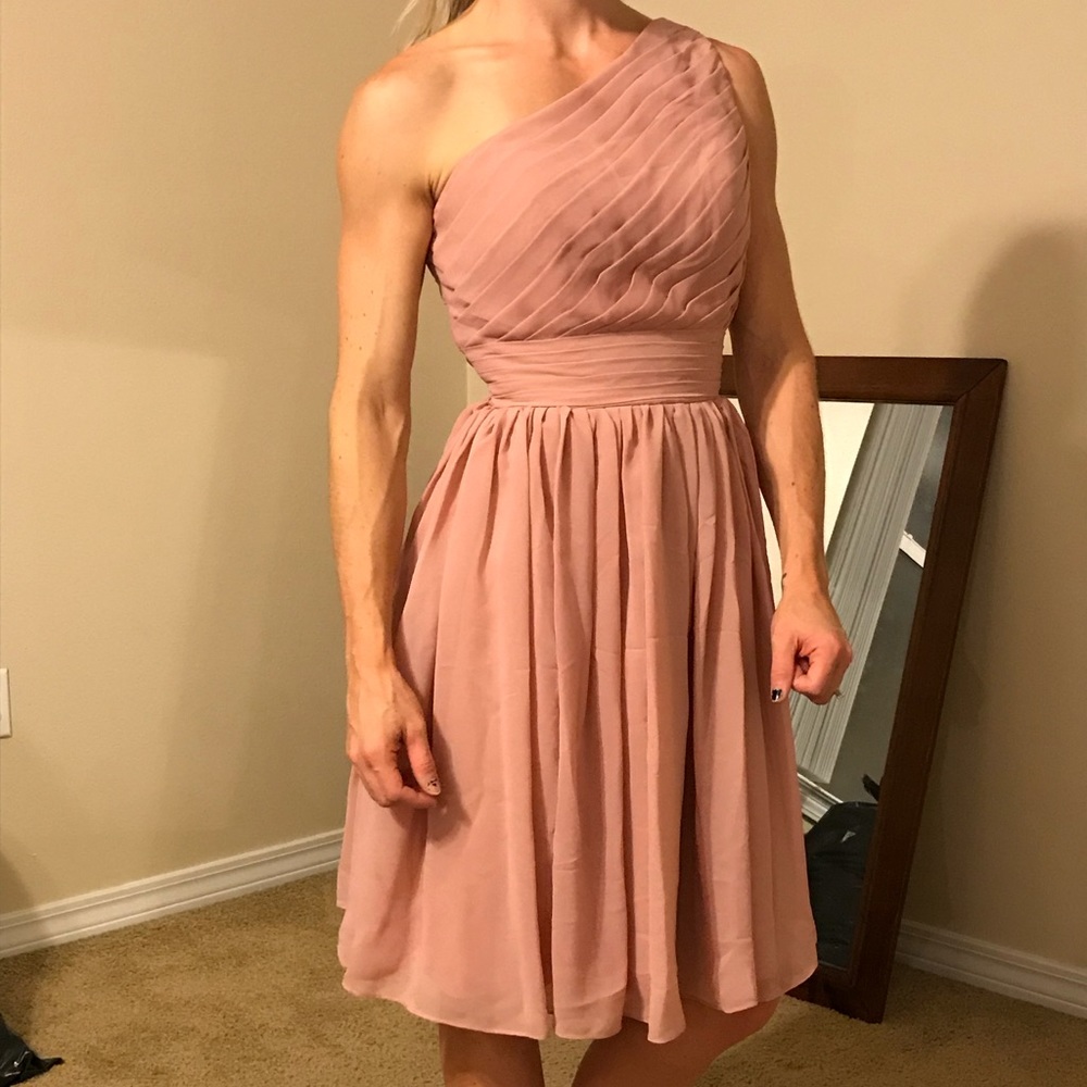 One shoulder bridesmaid dress