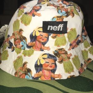 Reversible hula girl bucket hat