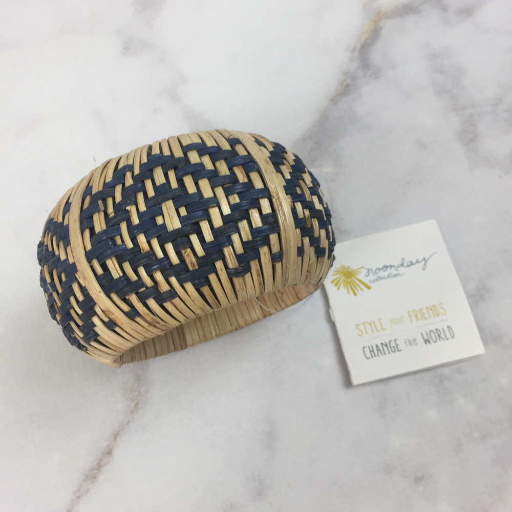 Noonday Collection Boho Woven Bamboo Mesh Bangle