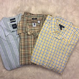 Lot of 3 Men's GAP Button-ups