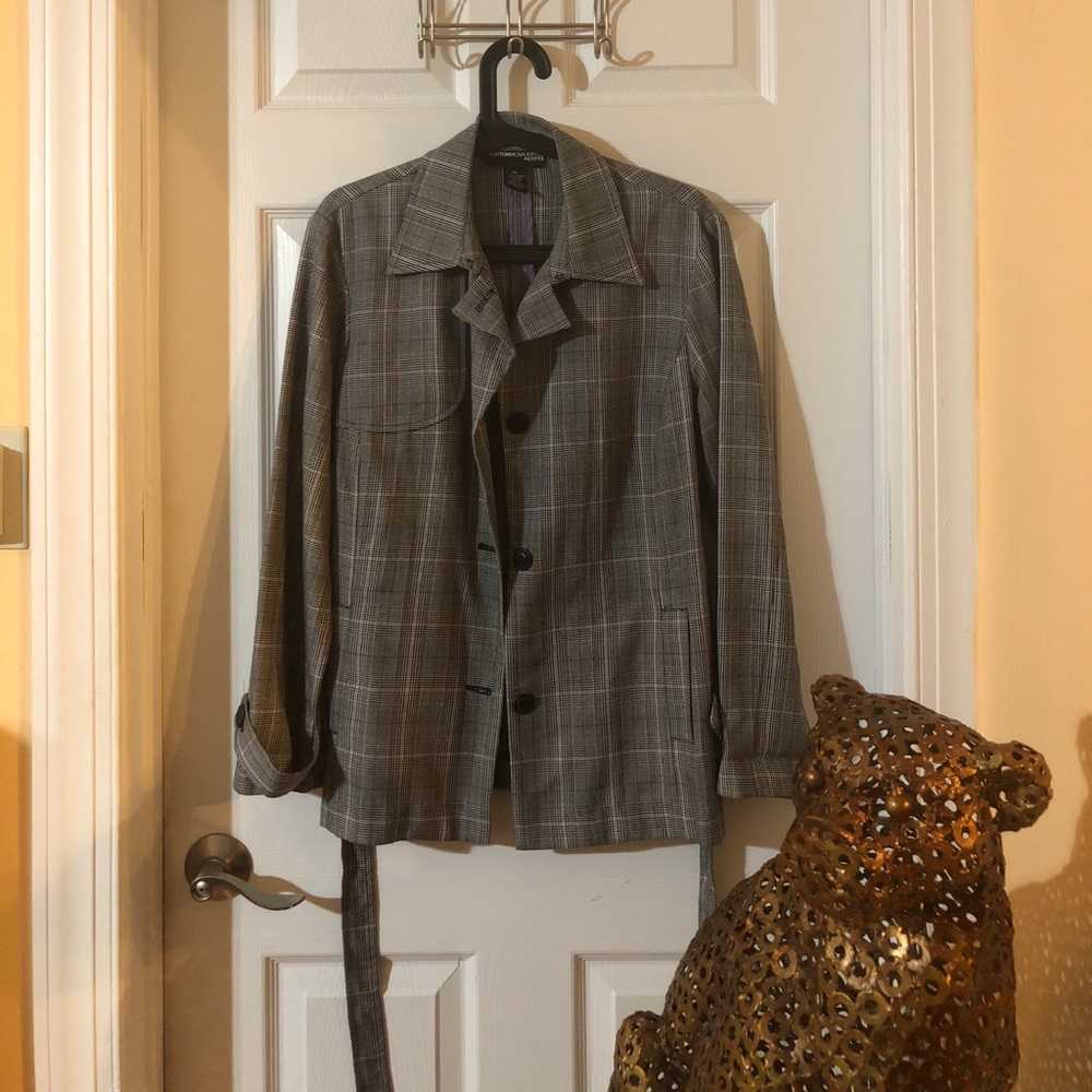 Norton McNaughton Light Blazer Plaid Gray