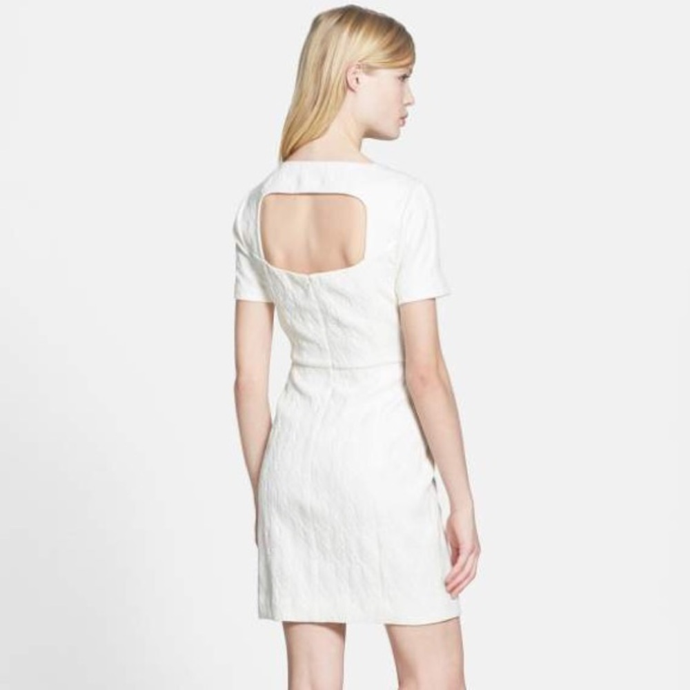Back Cutout Jacquard Dress