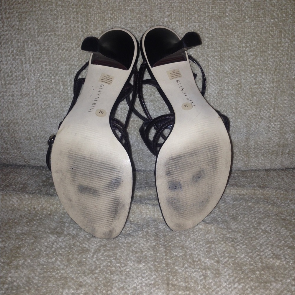Gianni Bini Brown Strappy Heels - Size 7 - Picture 3 of 4
