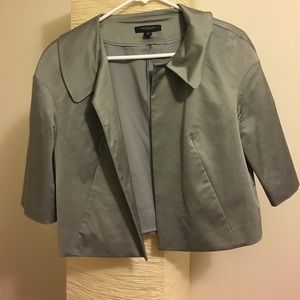 Ann Taylor grey/silver jacket- short 3/4 slv