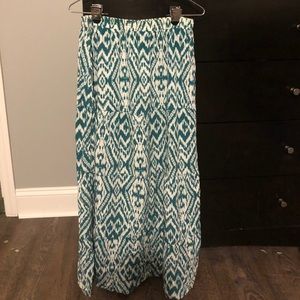 Long printed skirt