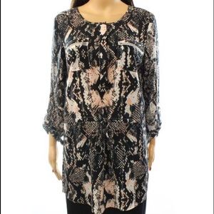 Inc Women's Desert Snake Drawstring Blouse