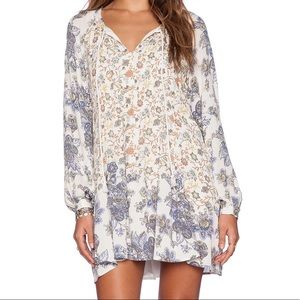 NWT Free People paisley printed cotton dress sz L