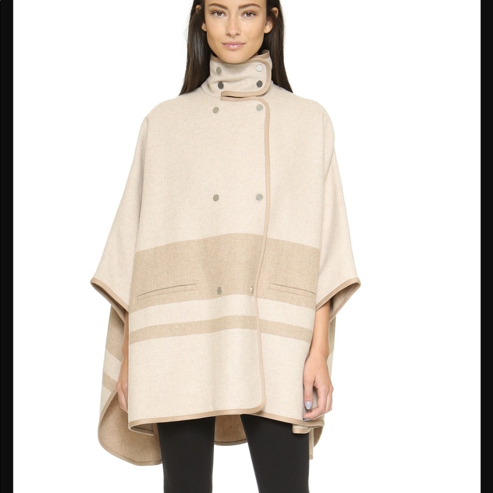 NWT! $745! Vince Wool Blend Cape M/L Coat Jacket - Picture 1 of 8