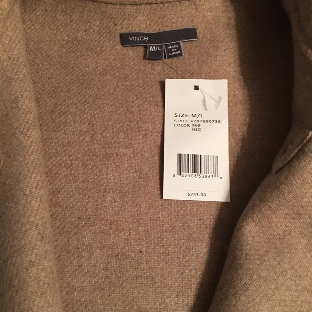 NWT! $745! Vince Wool Blend Cape M/L Coat Jacket - Picture 8 of 8