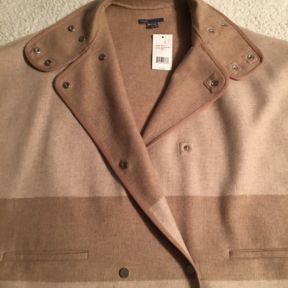 NWT! $745! Vince Wool Blend Cape M/L Coat Jacket - Picture 7 of 8