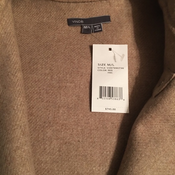 NWT! $745! Vince Wool Blend Cape M/L Coat Jacket - Picture 8 of 8