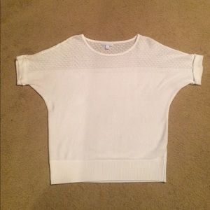 NYCO Short Sleeve White Sweater