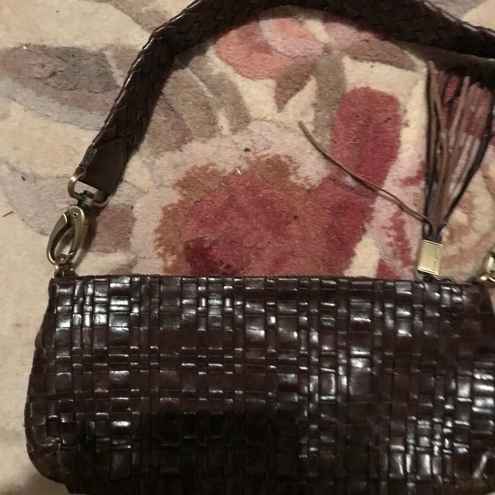 Brown woven Elliott Luca purse