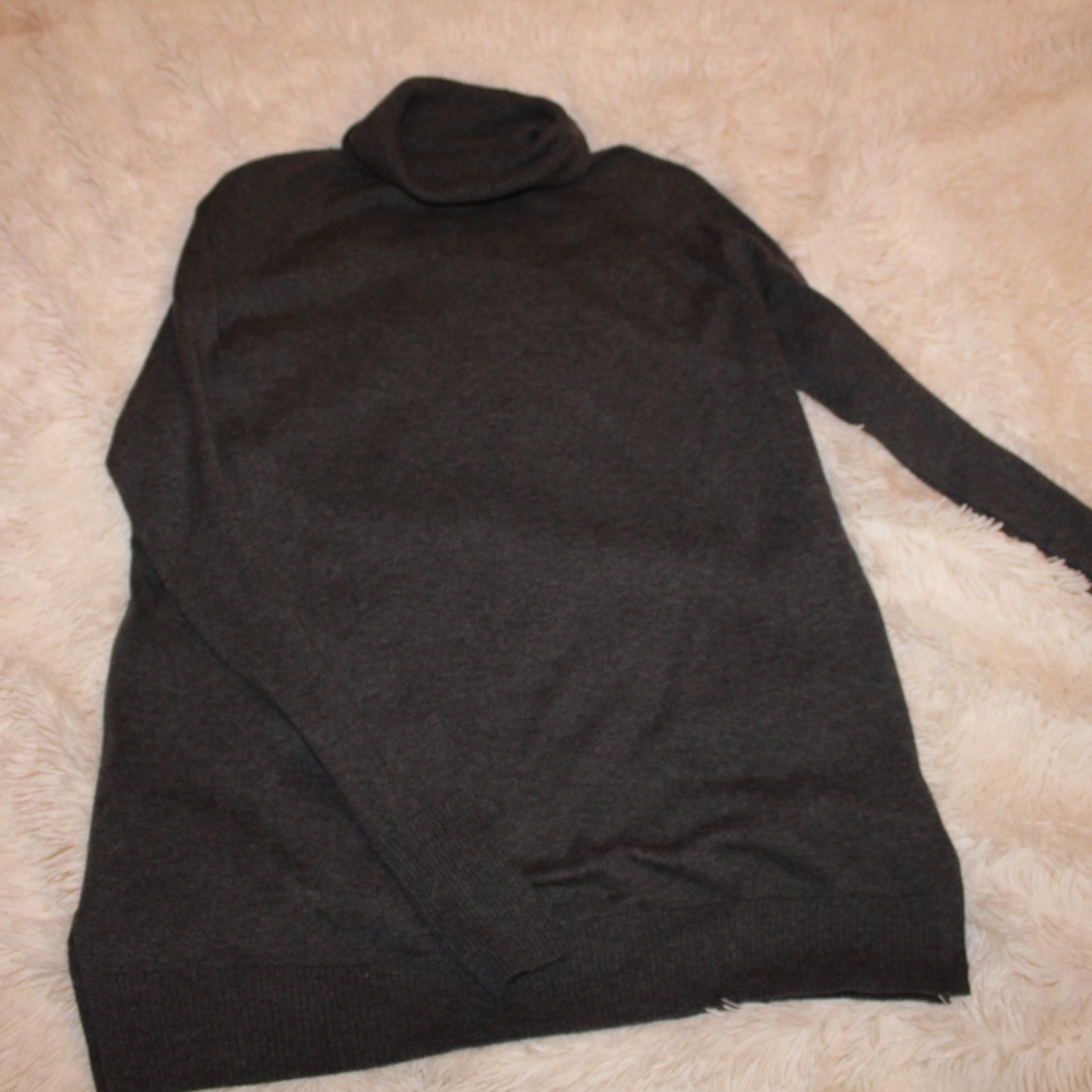 Grey Turtleneck Sweater