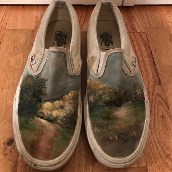 Vans Shoes - Hand-painted 1 Of a kind Vans Size 8.5 Price Firm
