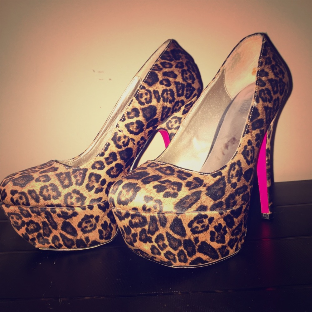 Leopard print heels