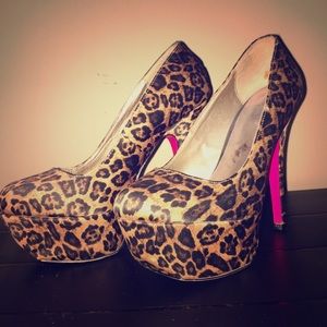 Leopard print heels