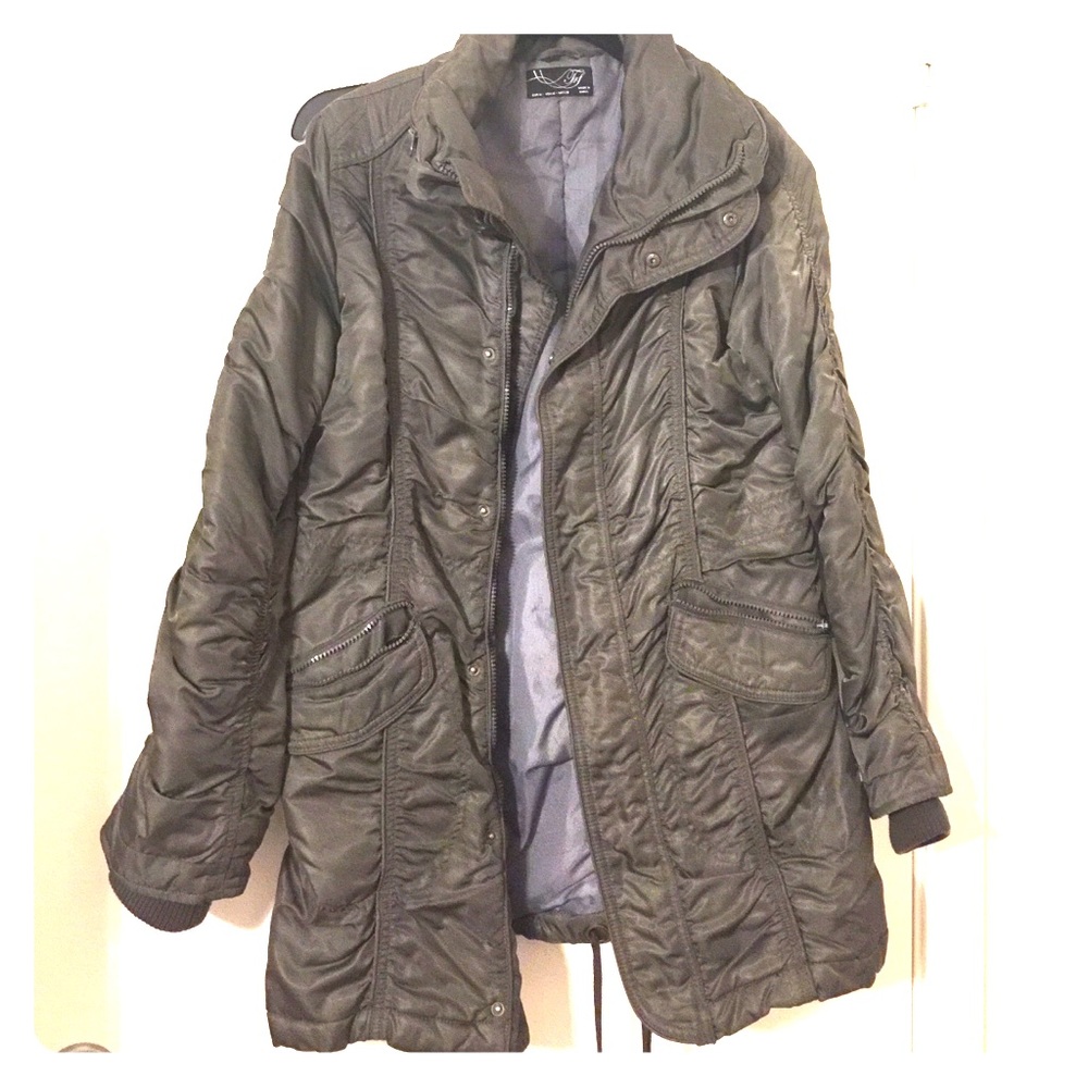 Zara long cargo polyester jacket size M.