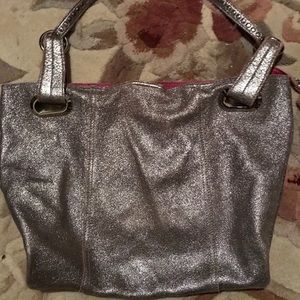 Silver leather B Makowsky purse
