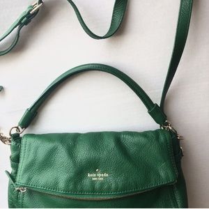 KATE SPADE Little Minka Green Leather Bag Purse