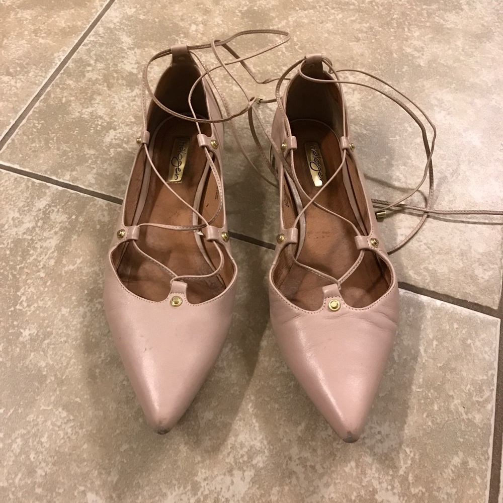 Halogen size 9 blush tie shoes