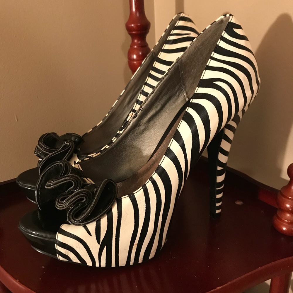 Zebra Print Heels