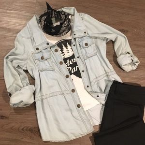Nordstrom Kut Denim Shirt Size Medium