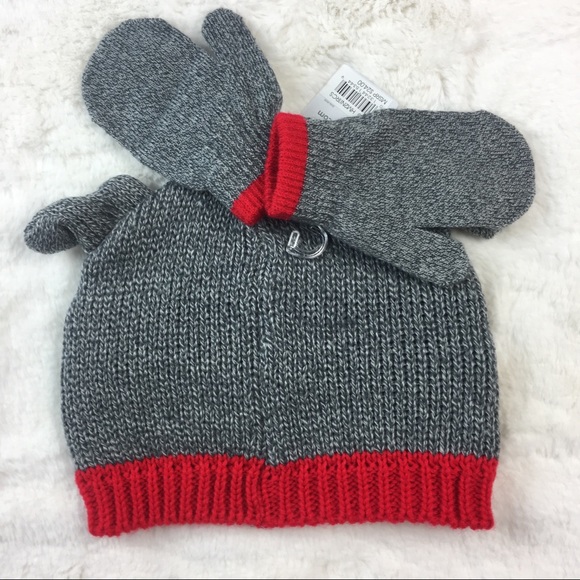 Carters 2T 4T Dog winter Hat Cap mittens new - Picture 2 of 4
