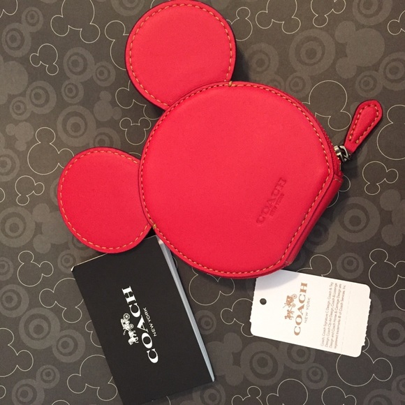 coach mickey mouse coin purse