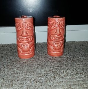 Pink salt and paper shakers