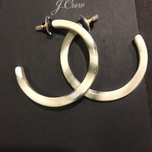 J.Crew Horn Lucite Hoops