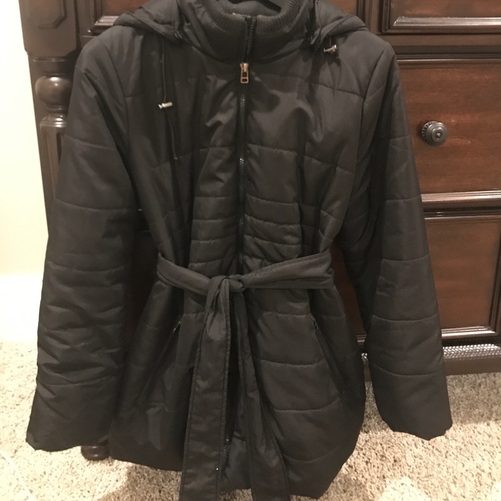 Large Black Maternity Winter coat