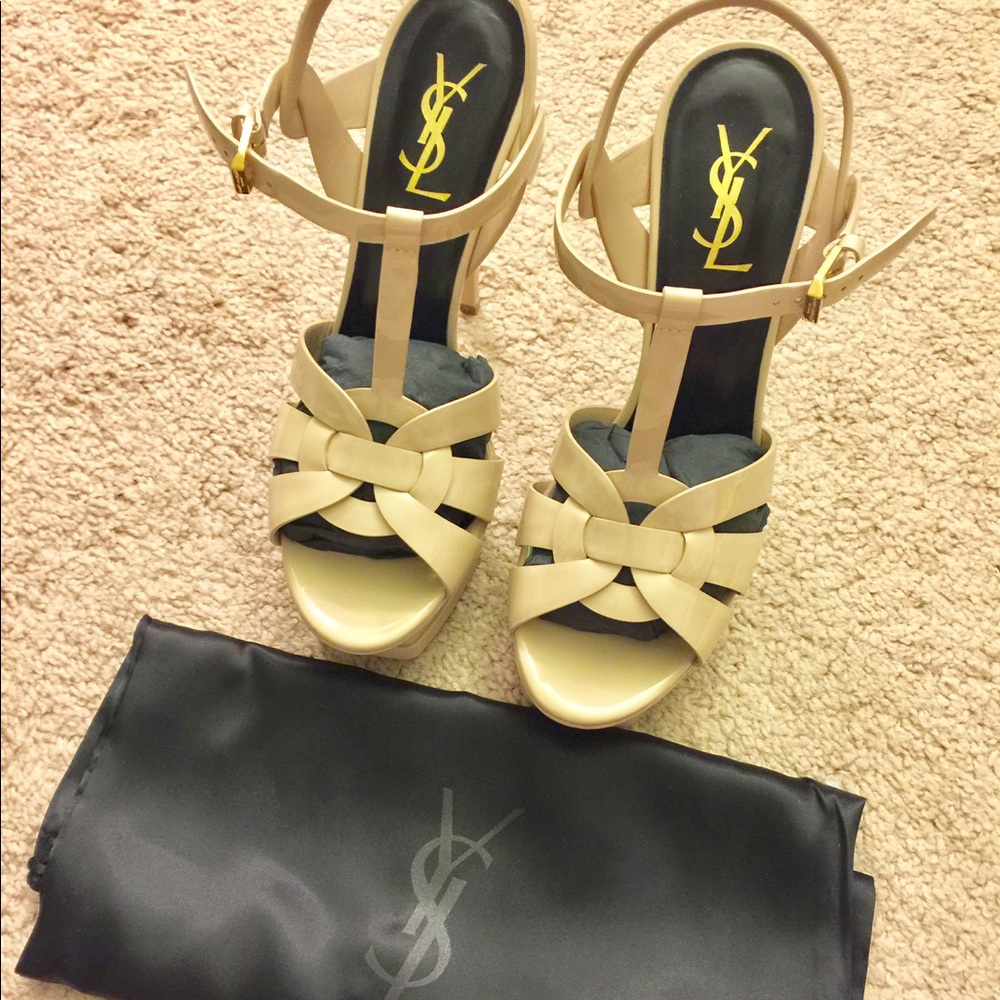 Saint Laurent YSL tribute patent heels 105