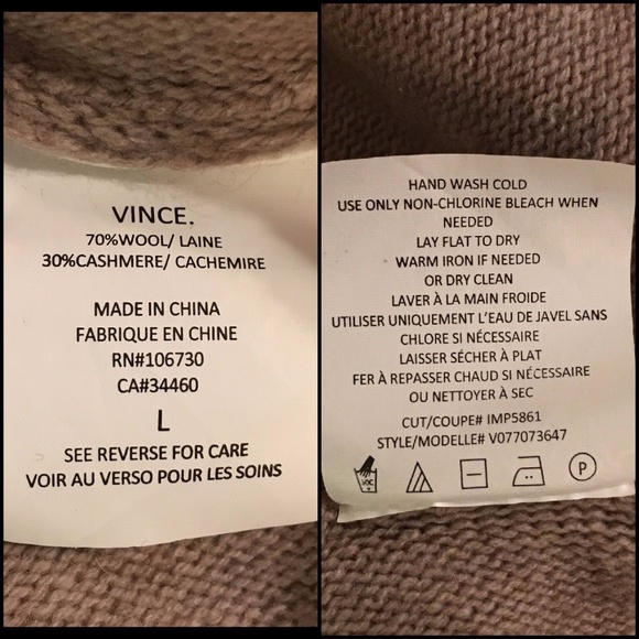 Vince Natural Cashmere Cropped Boatneck Sweater LG - Picture 7 of 7