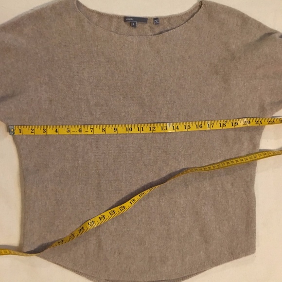 Vince Natural Cashmere Cropped Boatneck Sweater LG - Picture 5 of 7