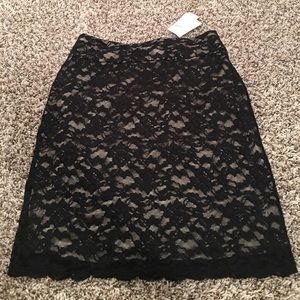 Banana Republic black lace skirt
